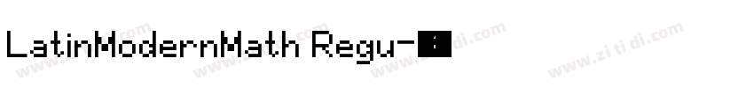 LatinModernMath Regu字体转换